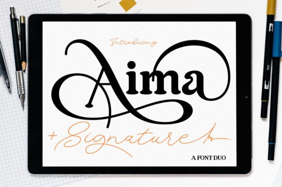 Aima Typeface: A Relaxed Signature Font for Modern Branding