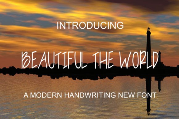 Beautiful the World Font for Handmade Creations