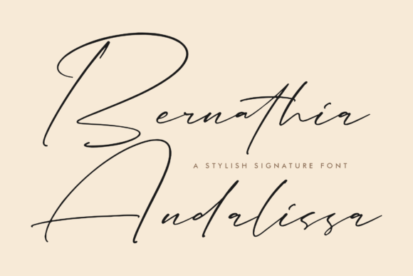 Bernathia Andalissa: A Modern Script Font for Editorial Design