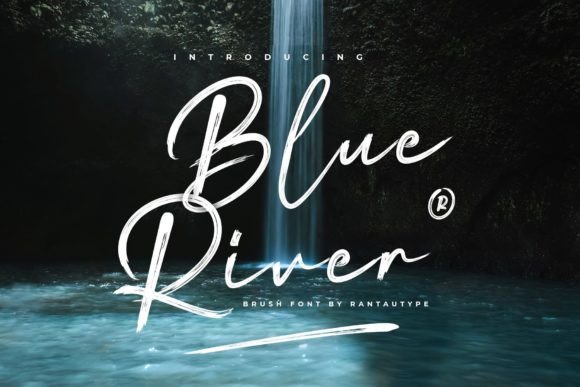 Blue River: A Modern Script Typeface for Editorial Design