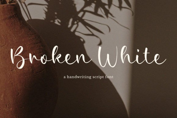 Broken White: A Handwritten Script Font for Editorial Design