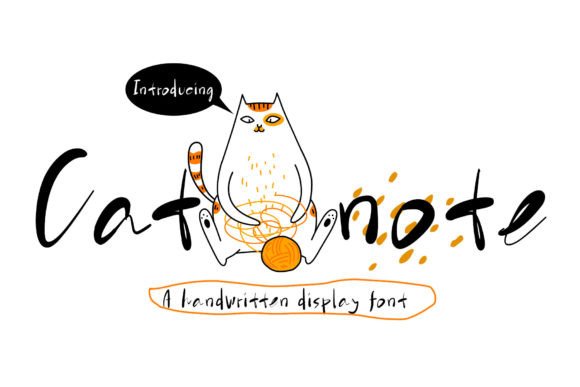 Catnote: The Playful Display Font for Handmade Labels and Stickers
