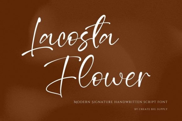 Lacosta Flower: A Handwritten Script Font for Modern Web Design