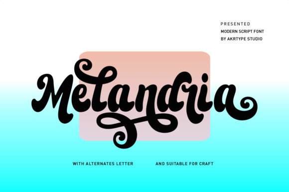 Melandria: A Magical Script Font for Editorial Design