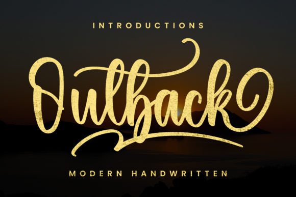 Outback: A Handwritten Font for Modern Editorial Design