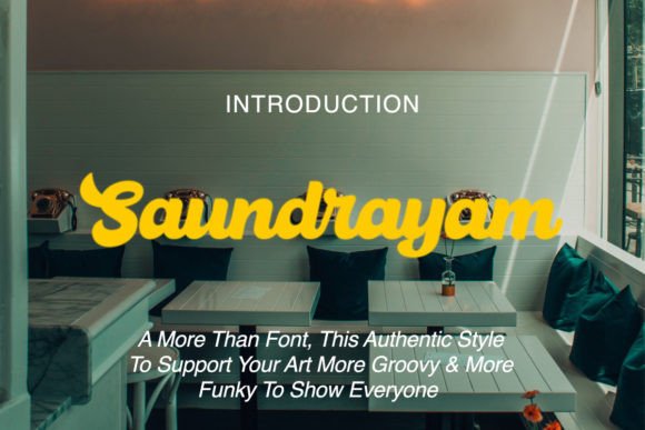 Saundrayam: A Retro Script Font for Creative Projects