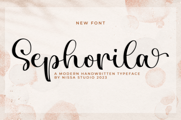 Sephorila: A Modern Script Typeface for Editorial Design